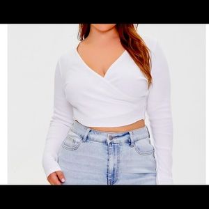 Surplice crop top